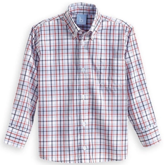 NWT Bella Bliss Button Down Shirt Bayview Check size 7 - Picture 1 of 3